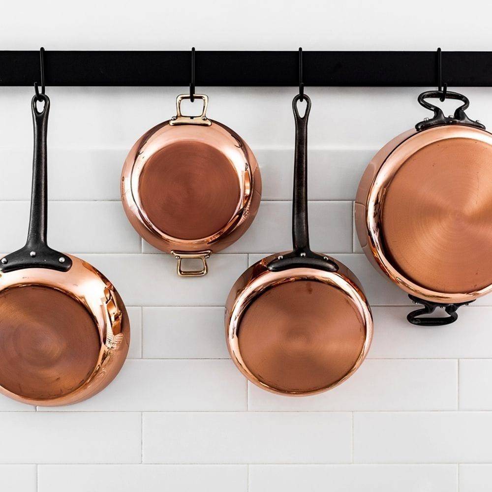 de Buyer Inocuivre Tradition Copper Saute Pan With Cast Iron Handle, 1-Quart - Kitchen Universe