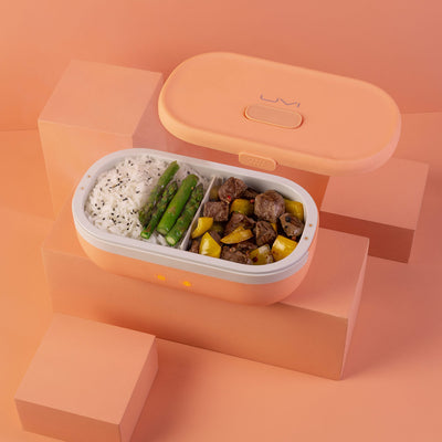 UVI Self Heating & Cleaning Lunch Box with UV Light, Salmon - Kitchen Universe
