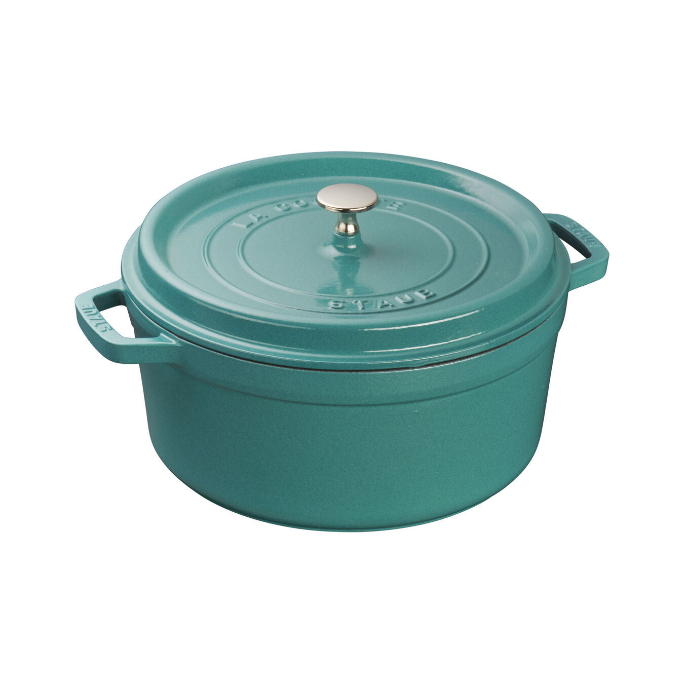 Staub Cast Iron Round Cocotte Oven 5.5-qt, Turquoise - Kitchen Universe