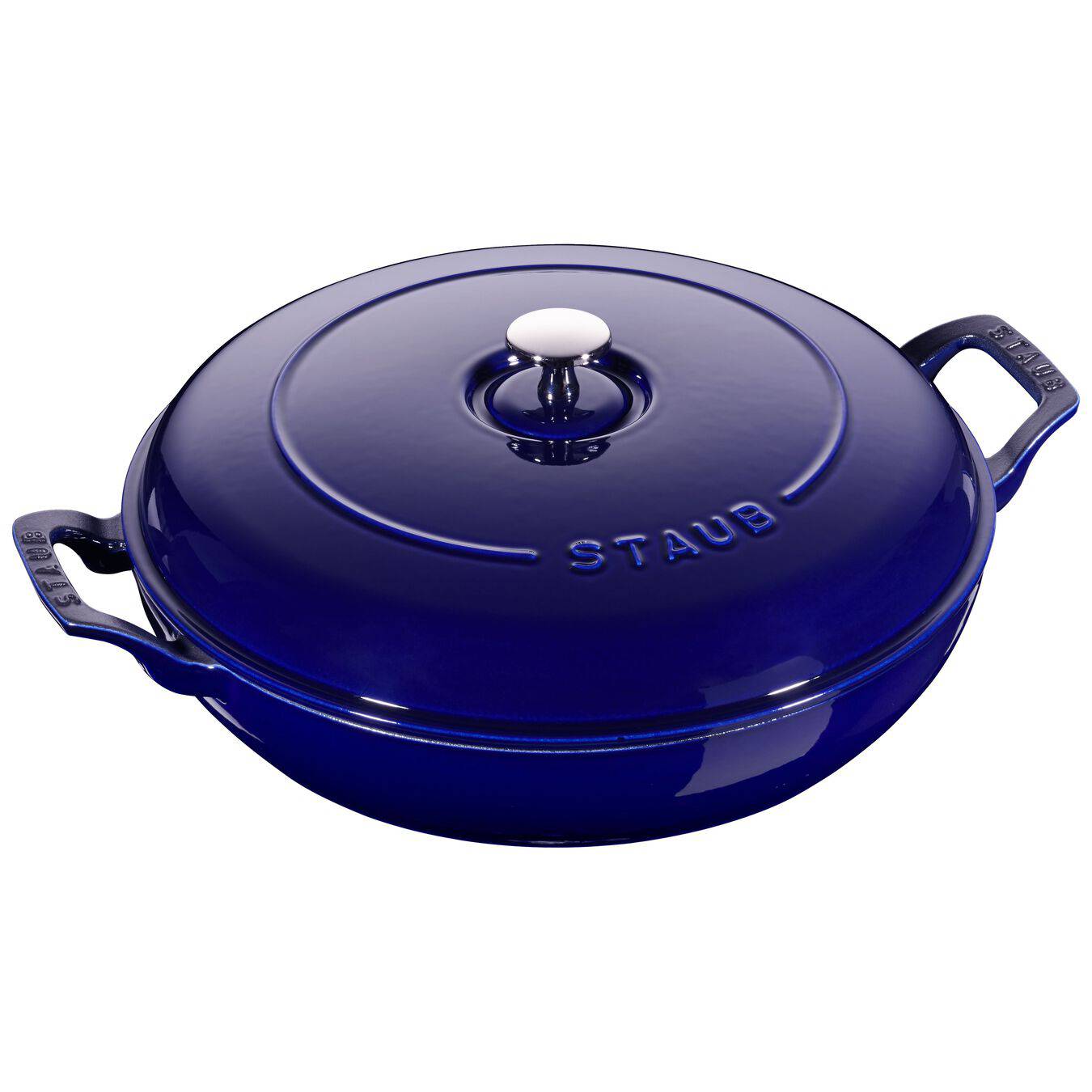 Staub Cast Iron Braiser, 3.5 qt, Dark Blue - Kitchen Universe