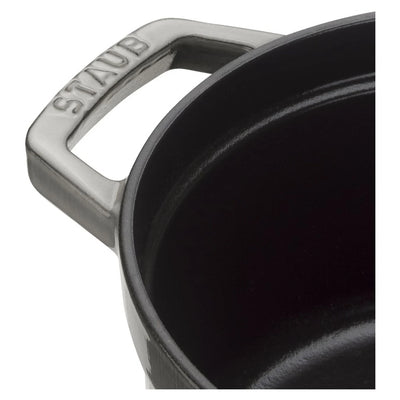 Staub Cast Iron Round Cocotte Oven 5.5-qt, Graphite Grey - Kitchen Universe