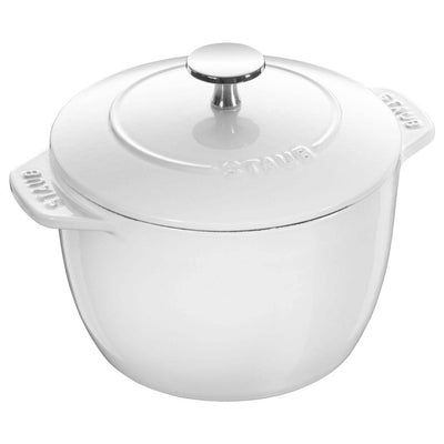 Staub Cast Iron Petite Cocotte French Oven, 1.5 qt, White - Kitchen Universe