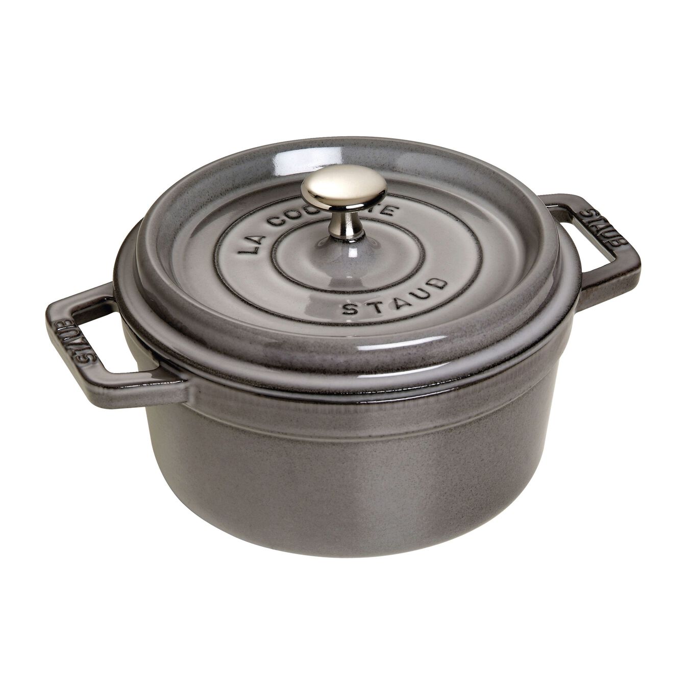 Staub Cast Iron Round Cocotte Oven, 2.75-qt, Graphite Grey - Kitchen Universe