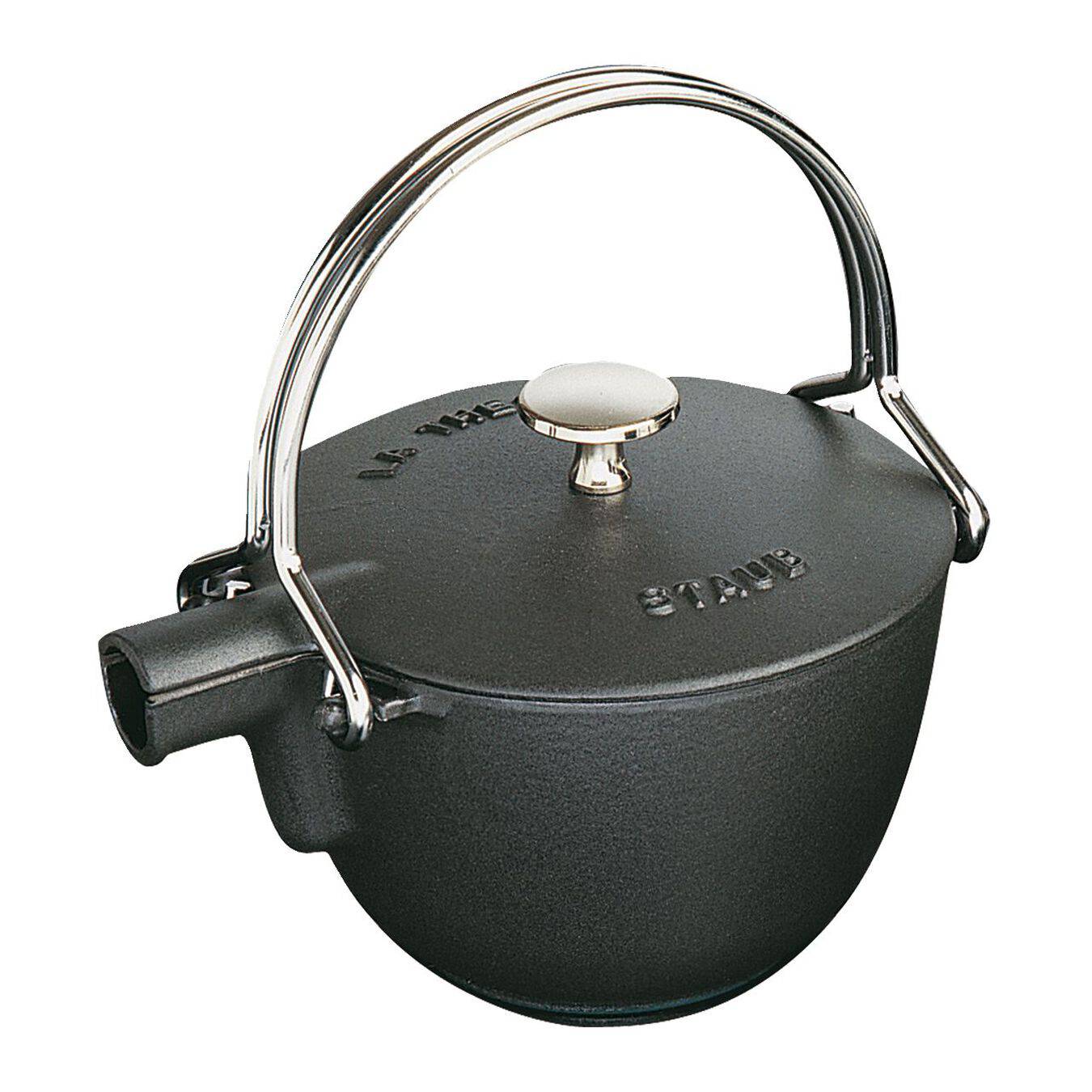 Staub Cast Iron Round Tea Kettle, 1 qt, Matte Black - Kitchen Universe