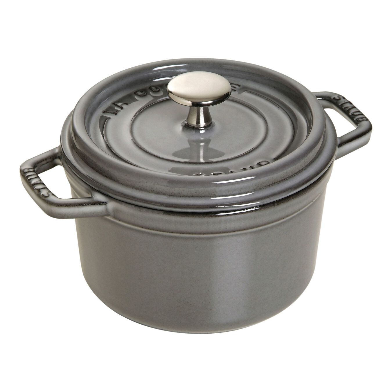 Staub Cast Iron Round Cocotte Oven, 0.75-qt, Graphite Grey - Kitchen Universe