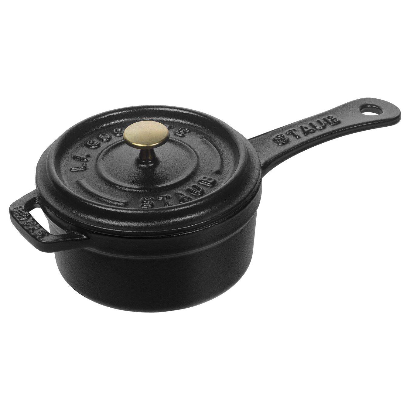Staub Cast Iron Mini Saucepan, 0.25 qt, Matte Black - Kitchen Universe