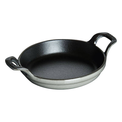 Staub Cast Iron Mini Round Dish Gratin Baking, 4.5-in, Graphite Grey - Kitchen Universe