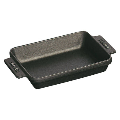 Staub Cast Iron Mini Rectangular Baker 5.7-in x 4.5-in, Matte Black - Kitchen Universe