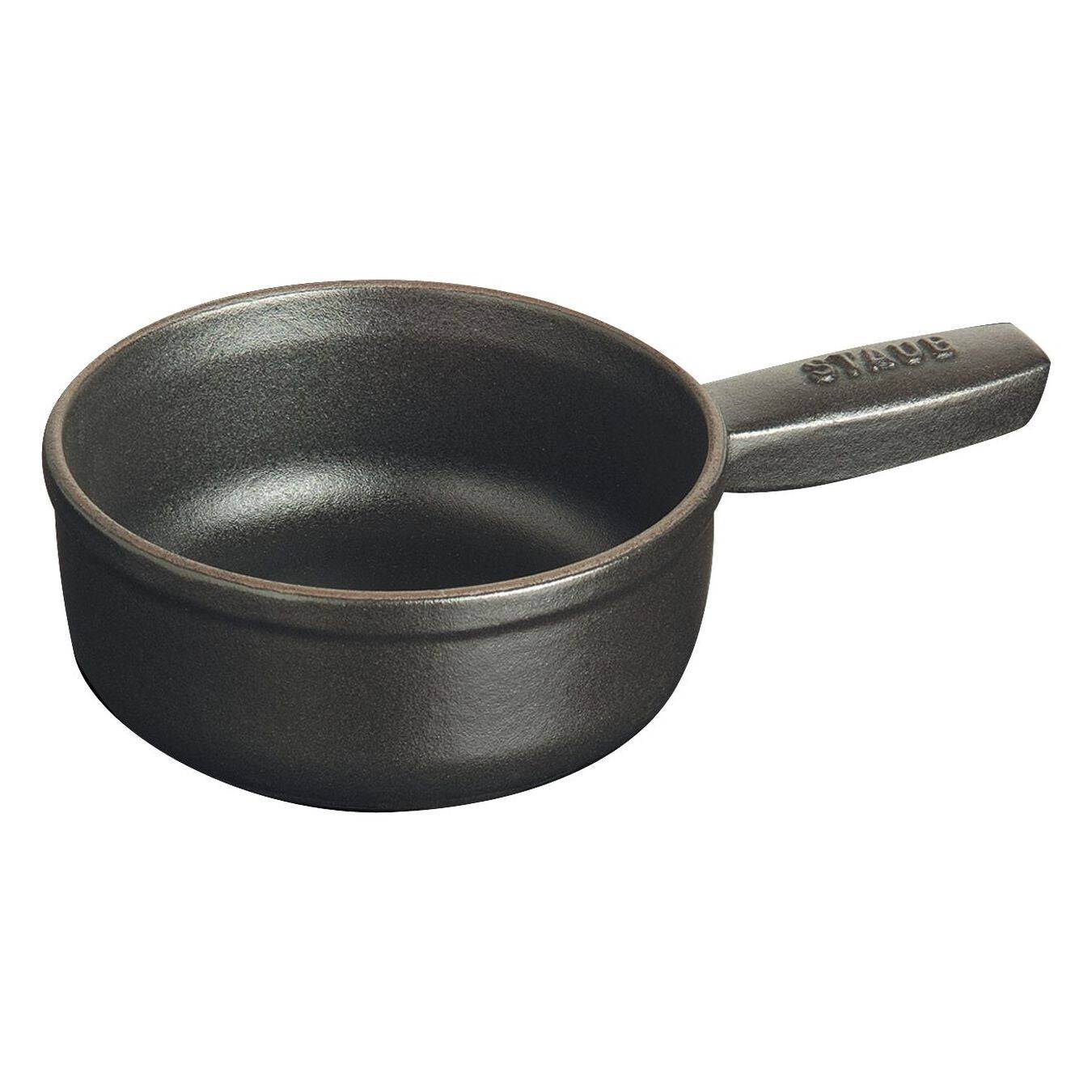 Staub Cast Iron Mini Pot Cheese Fondue 12-oz, Matte Black - Kitchen Universe