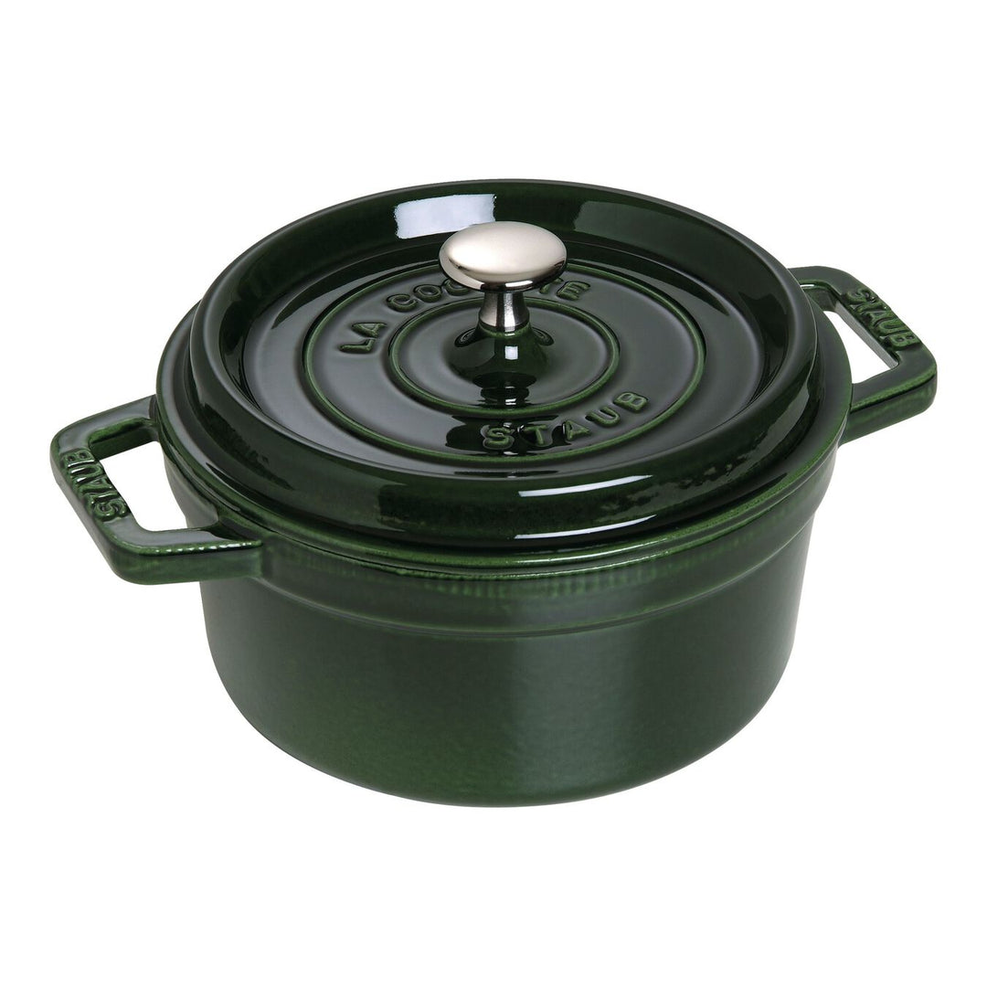 Staub Cast Iron Round Cocotte Oven, Basil Kitchen Universe
