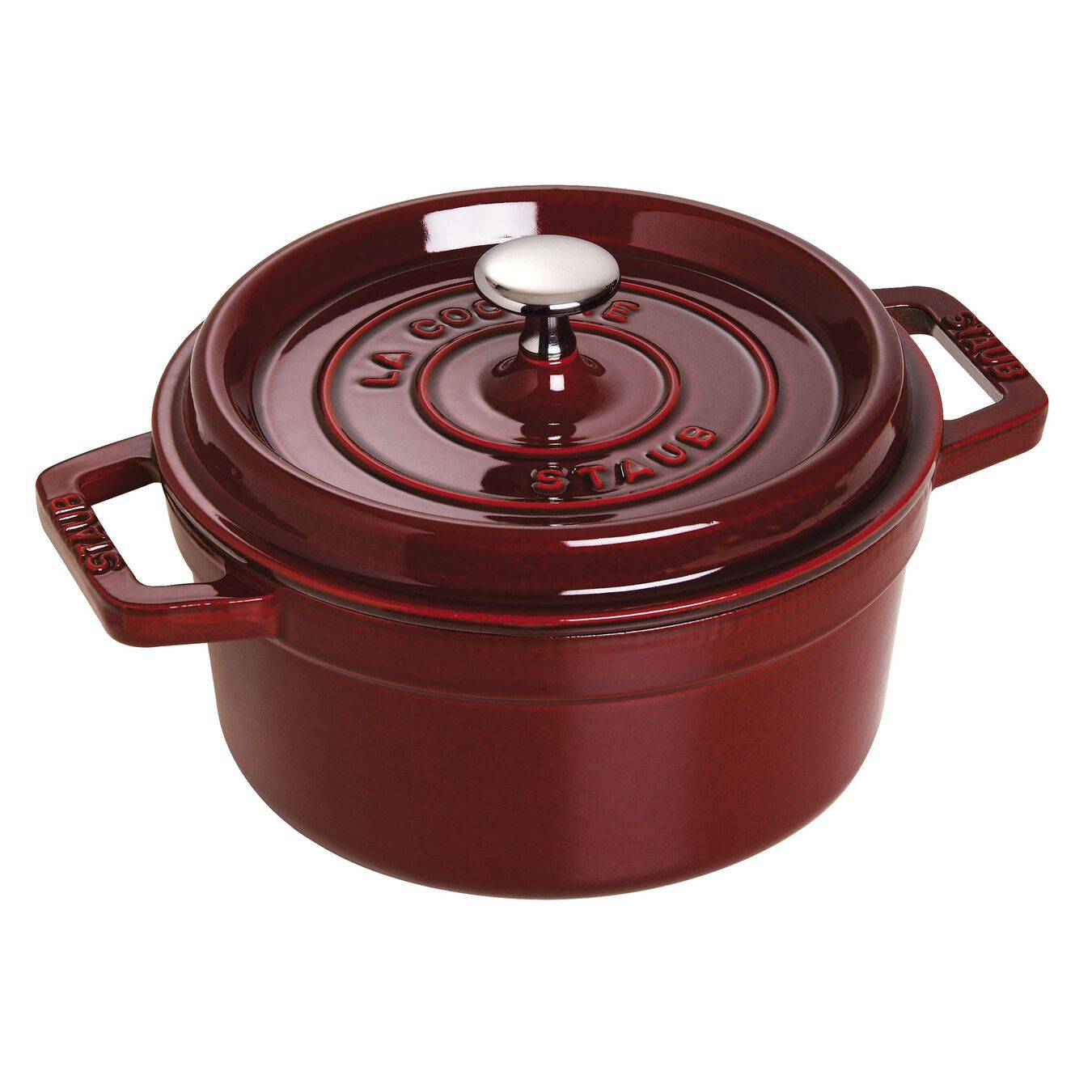 Staub Cast Iron Round Cocotte, 2.75-Quart, Grenadine - Kitchen Universe