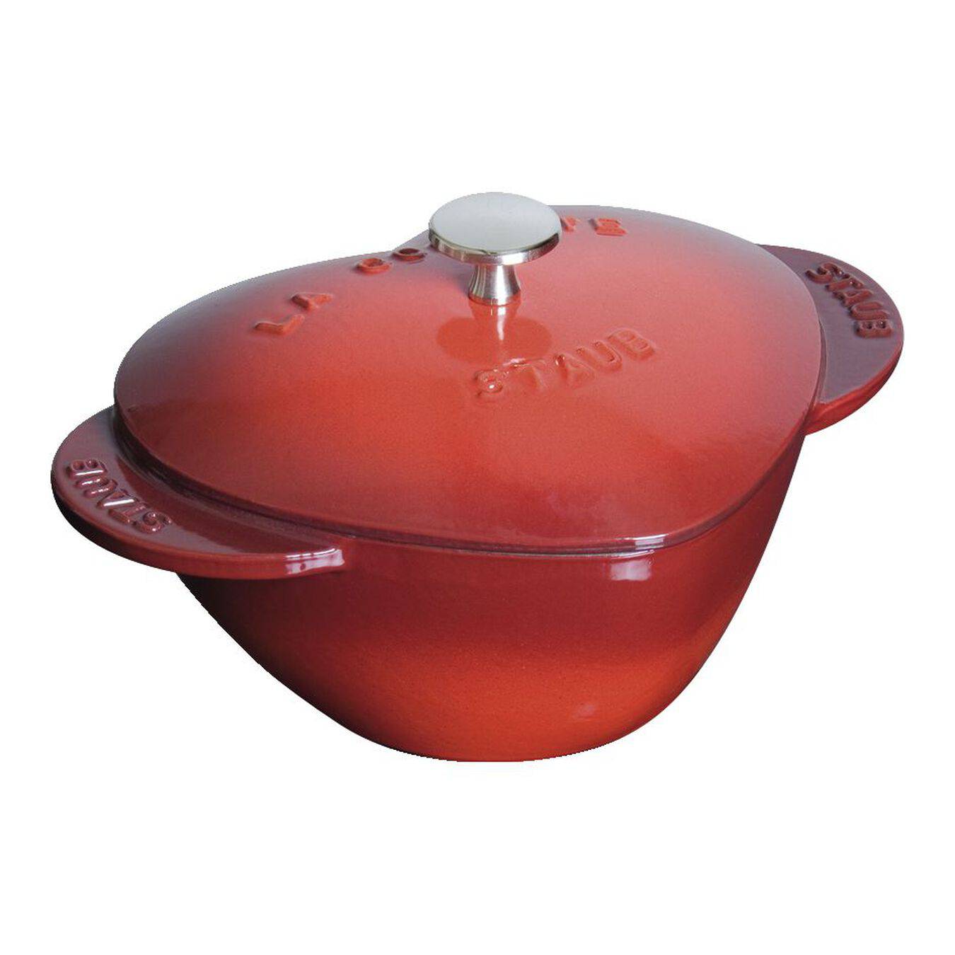 Staub Cast Iron Heart Cocotte 1.75-qt, Cherry Red - Kitchen Universe