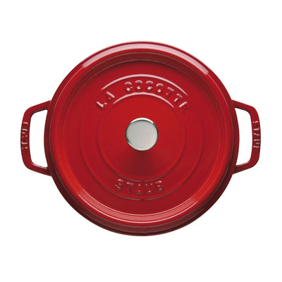 Staub Cast Iron Round Cocotte Oven, 7-qt, Cherry Red - Kitchen Universe