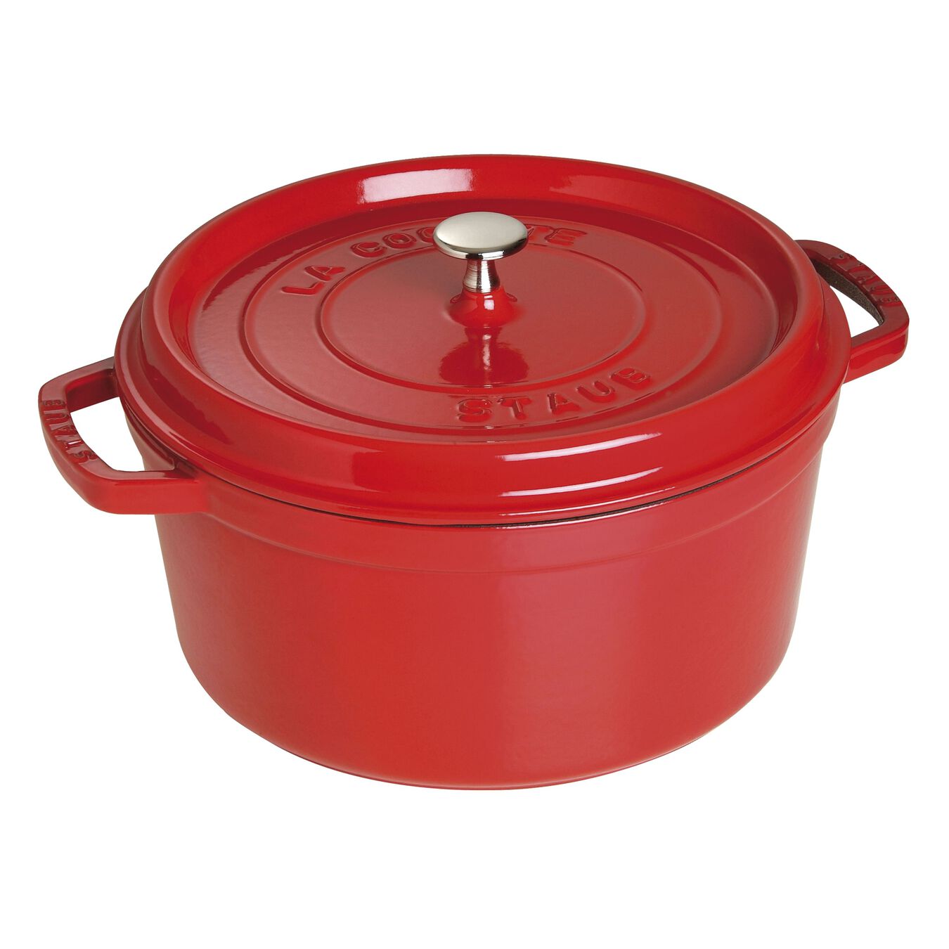 Staub Cast Iron Round Cocotte Oven, 9-qt, Cherry Red - Kitchen Universe