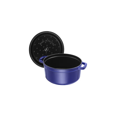 Staub Cast Iron Round Cocotte Oven 5.5-qt, Dark Blue - Kitchen Universe