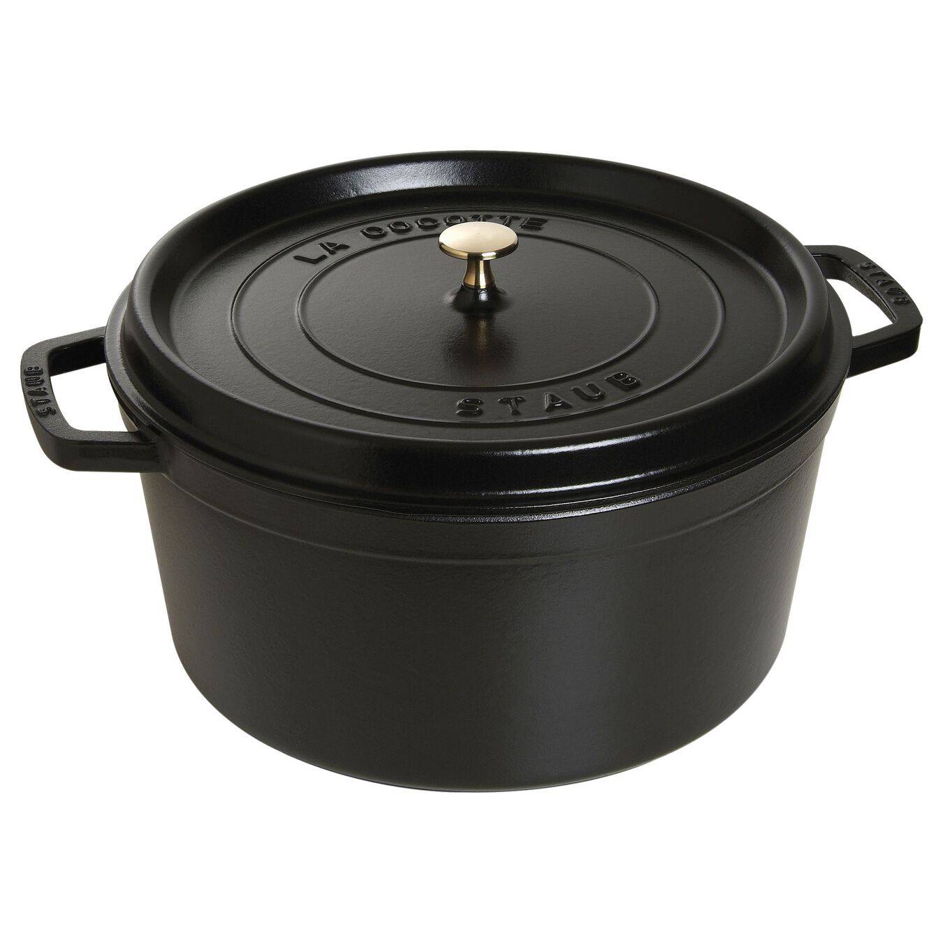 Staub Cast Iron Round Cocotte Oven, 13.25-qt, Matte Black - Kitchen Universe