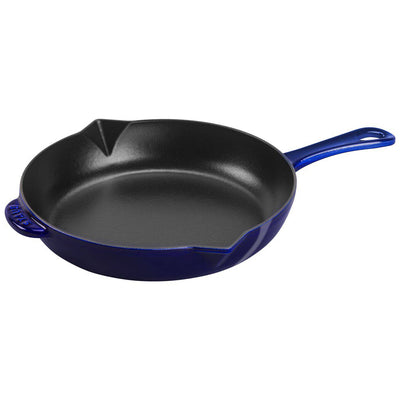 Staub Cast Iron Fry Pan, 10-in, Dark Blue - Kitchen Universe