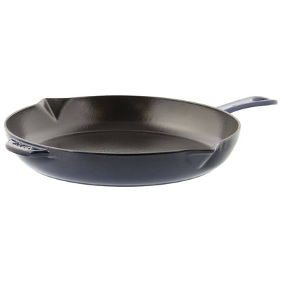 Staub Cast Iron Fry Pan, 12-in, Dark Blue - Kitchen Universe