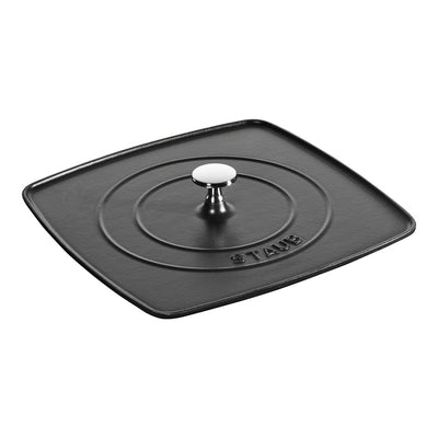 Staub Cast Iron Square Grill Press 10.3-in, Matte Black - Kitchen Universe