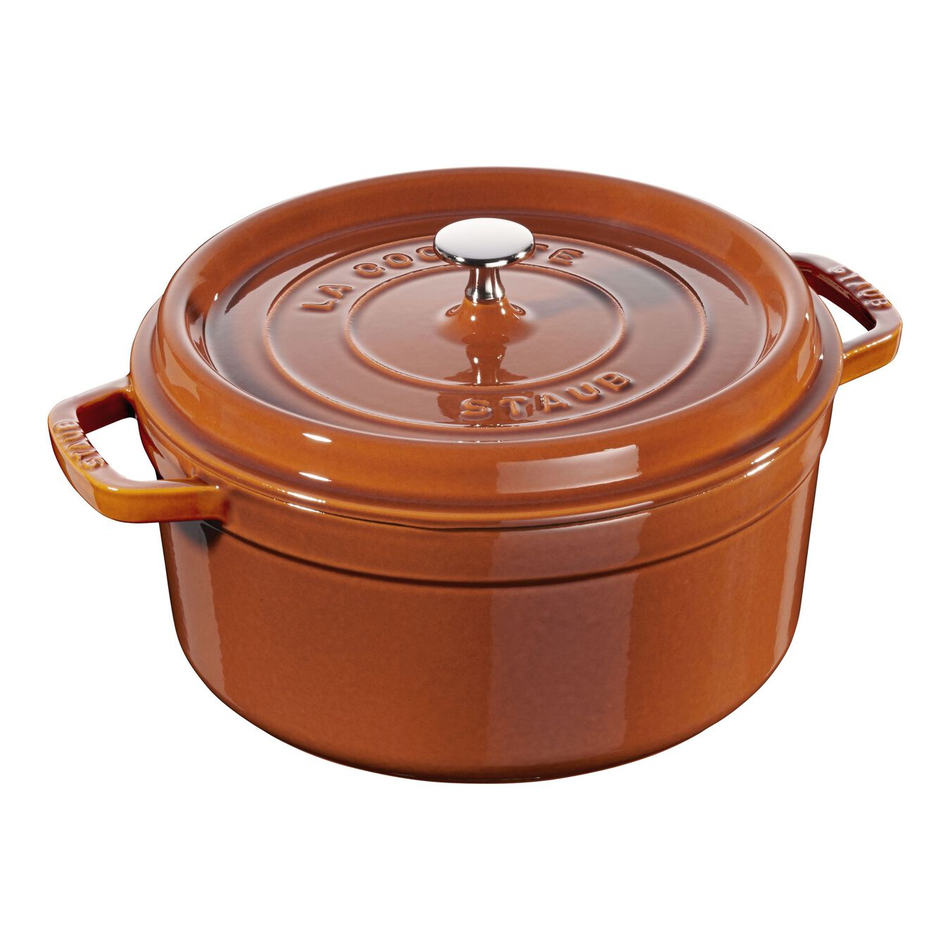 Staub Cast Iron Round Cocotte Oven 5.5-qt, Burnt Orange - Kitchen Universe