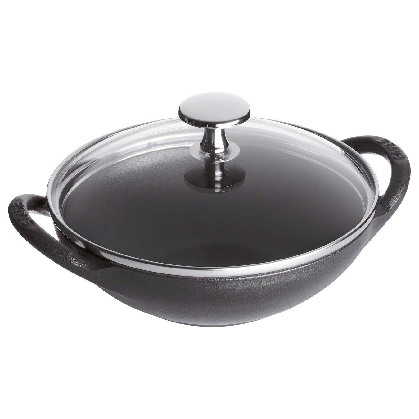 Staub Cast Iron Baby Wok, 0.5 qt, Matte Black - Kitchen Universe