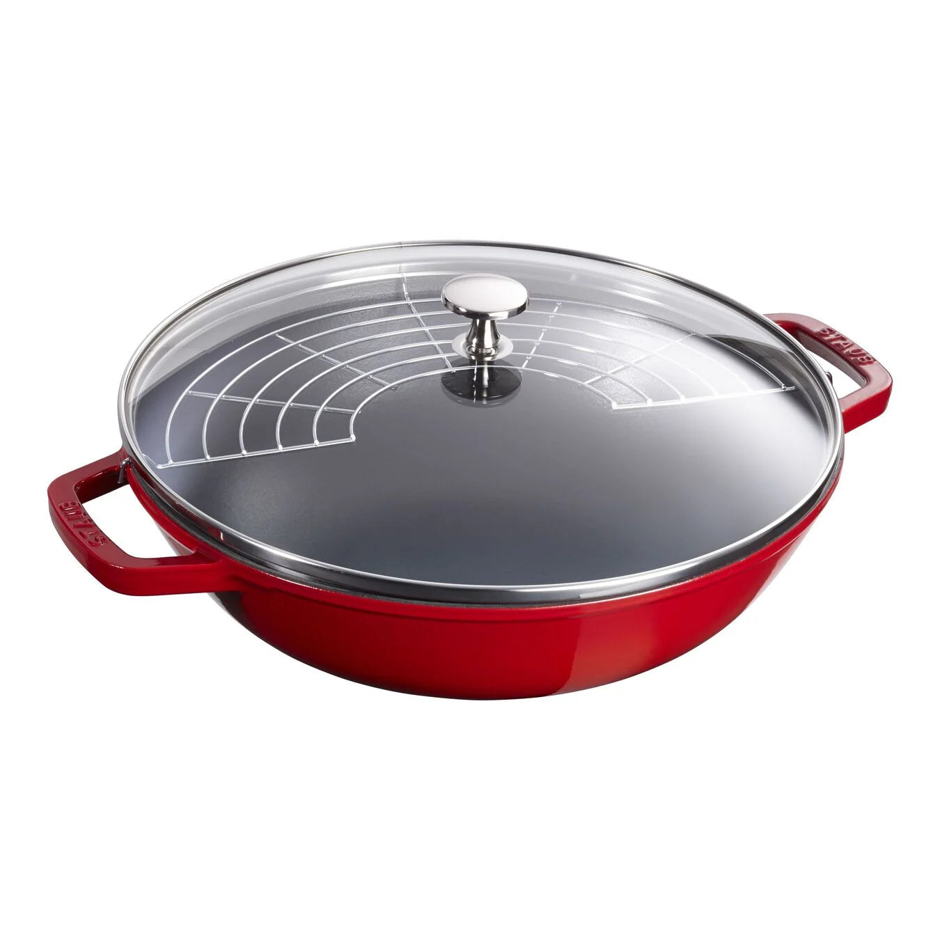 Staub Cast Iron Perfect Pan, 4.5 qt, Cherry Red - Kitchen Universe