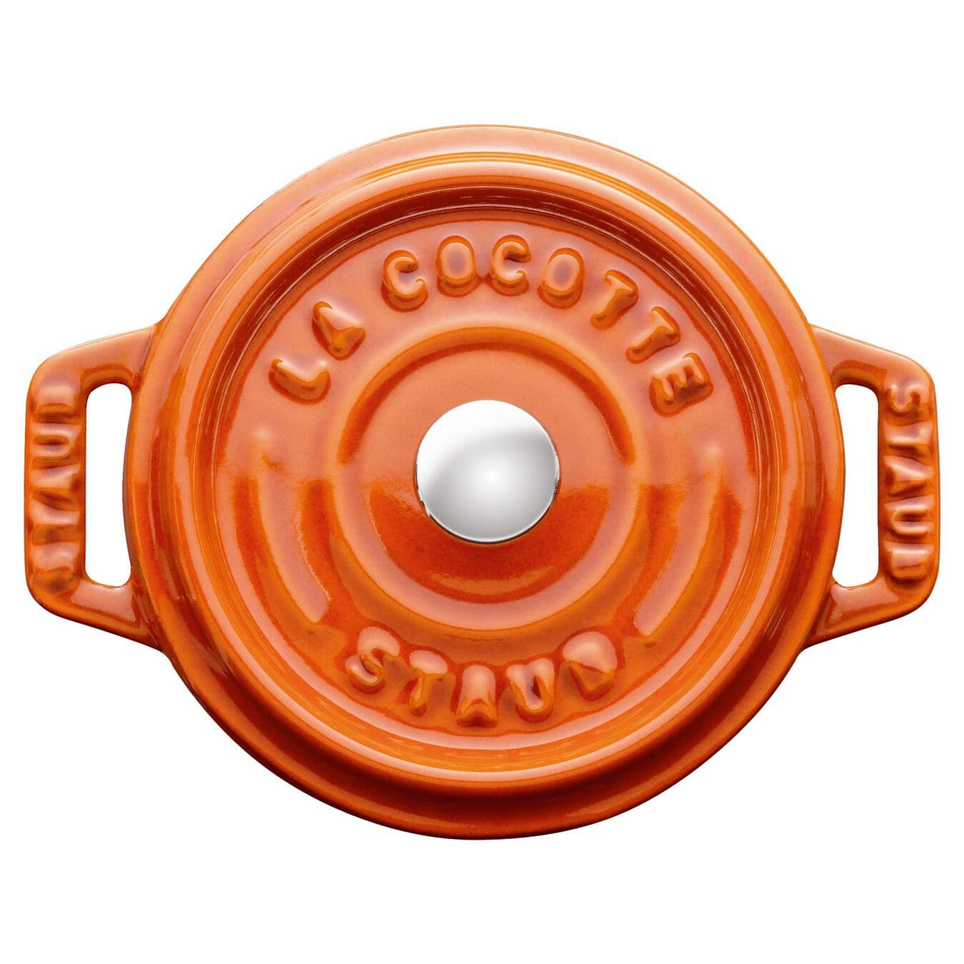 Staub Cast Iron Mini Round Oven Cocotte, 0.25-qt, Burnt Orange - Kitchen Universe