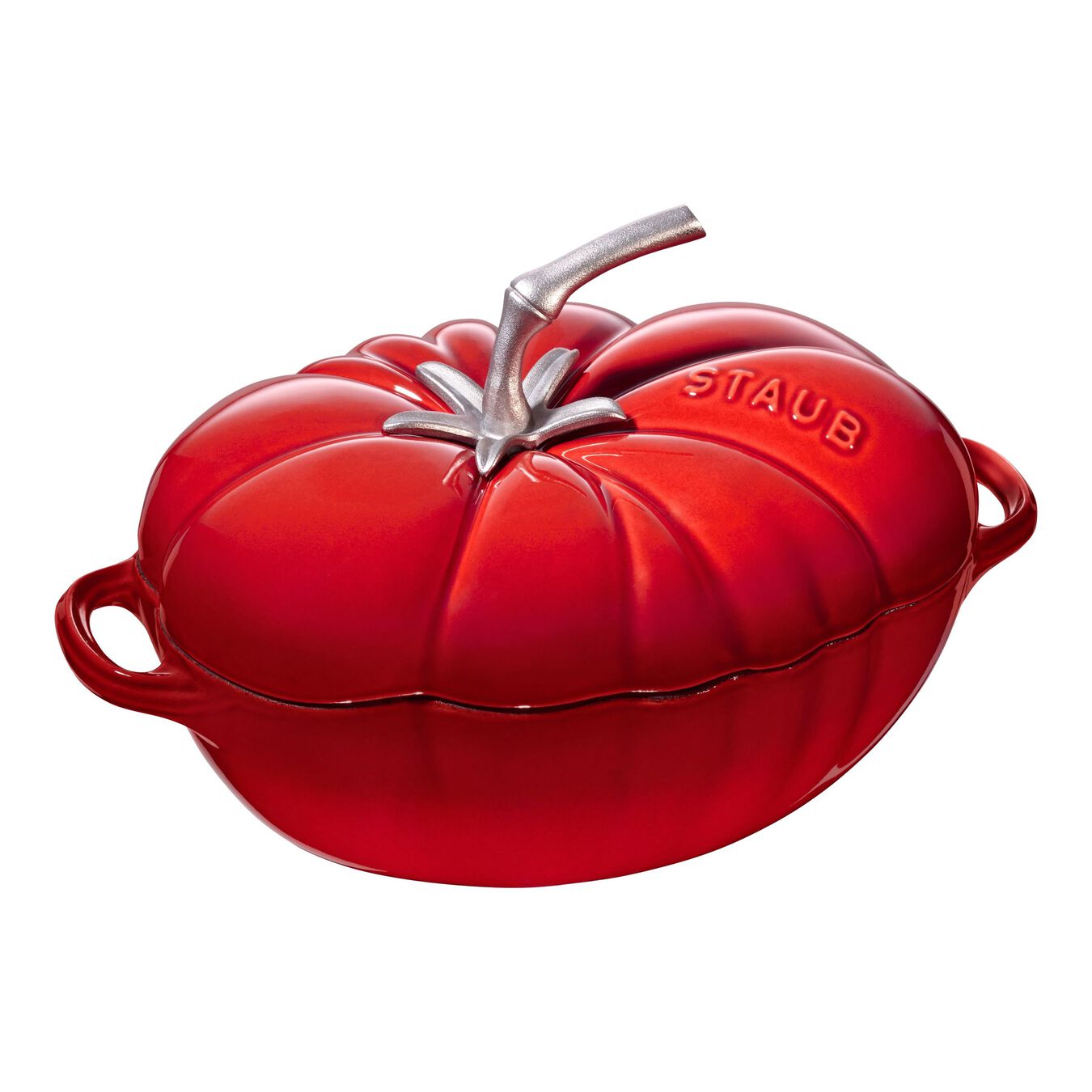 Staub Cast Iron Tomato Cocotte, 3-qt, Cherry Red - Kitchen Universe