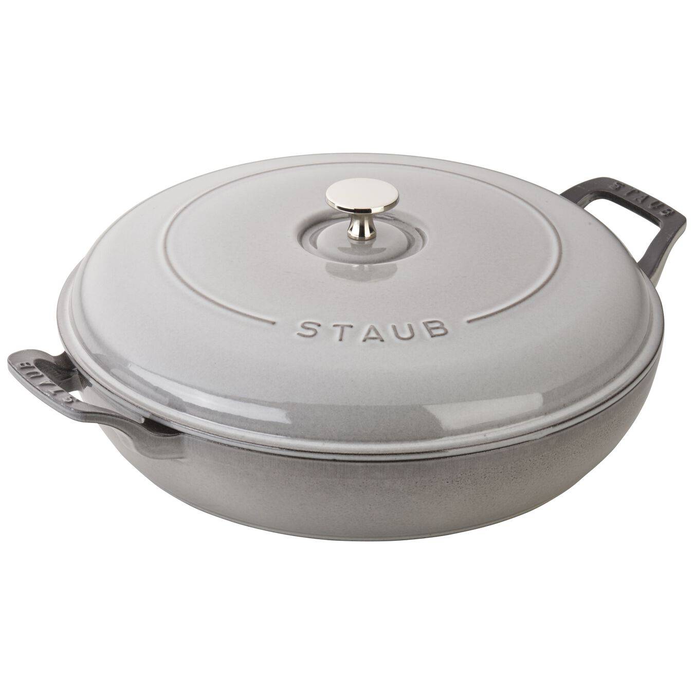 Staub Cast Iron Braiser, 3.5 qt, Graphite Grey - Kitchen Universe