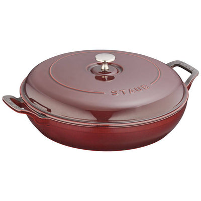 Staub Cast Iron Braiser, 3.5 qt, Grenadine - Kitchen Universe