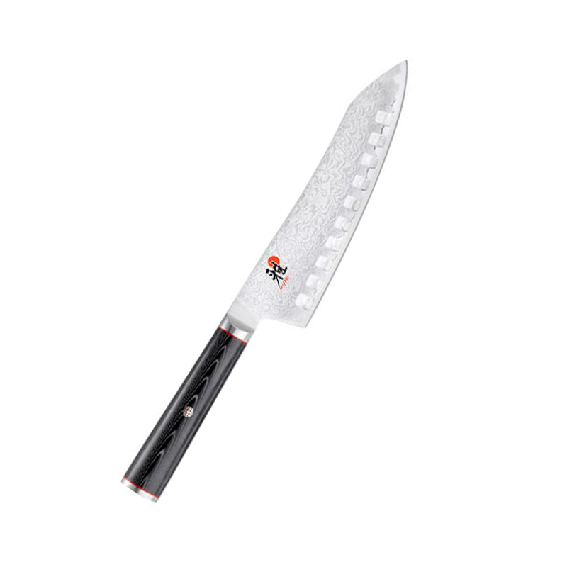 Miyabi Kaizen Hollow Edge Rocking Santoku Knife, 7-in - Kitchen Universe