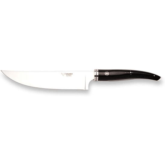Laguiole en Aubrac Gourmet 7-Piece Kitchen Knife Set With Ebony Wood Handles & Magnetic Oak Block - Kitchen Universe
