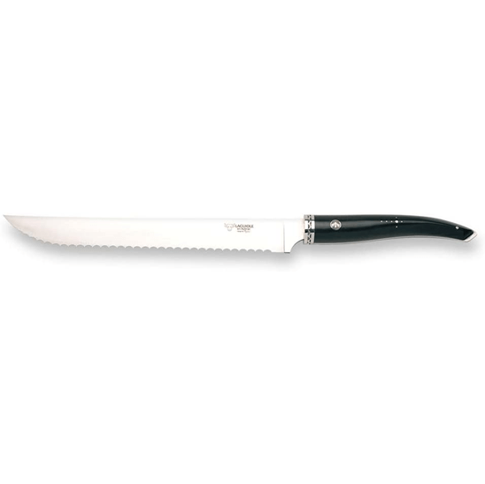 Laguiole en Aubrac Gourmet 7-Piece Kitchen Knife Set With Ebony Wood Handles & Magnetic Oak Block - Kitchen Universe
