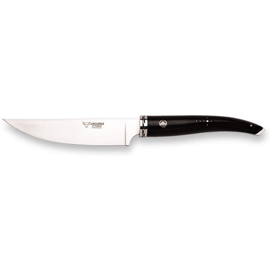 Laguiole en Aubrac Gourmet 7-Piece Kitchen Knife Set With Ebony Wood Handles & Magnetic Oak Block - Kitchen Universe