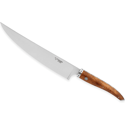 Laguiole en Aubrac Gourmet 7-Piece Kitchen Knife Set With Mixed Wood Handles, Magnetic Oak Block - Kitchen Universe