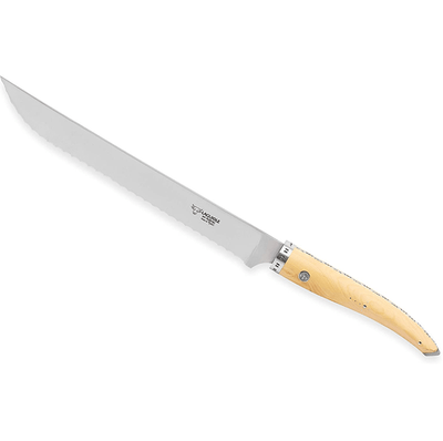 Laguiole en Aubrac Gourmet 7-Piece Kitchen Knife Set With Mixed Wood Handles, Magnetic Oak Block - Kitchen Universe