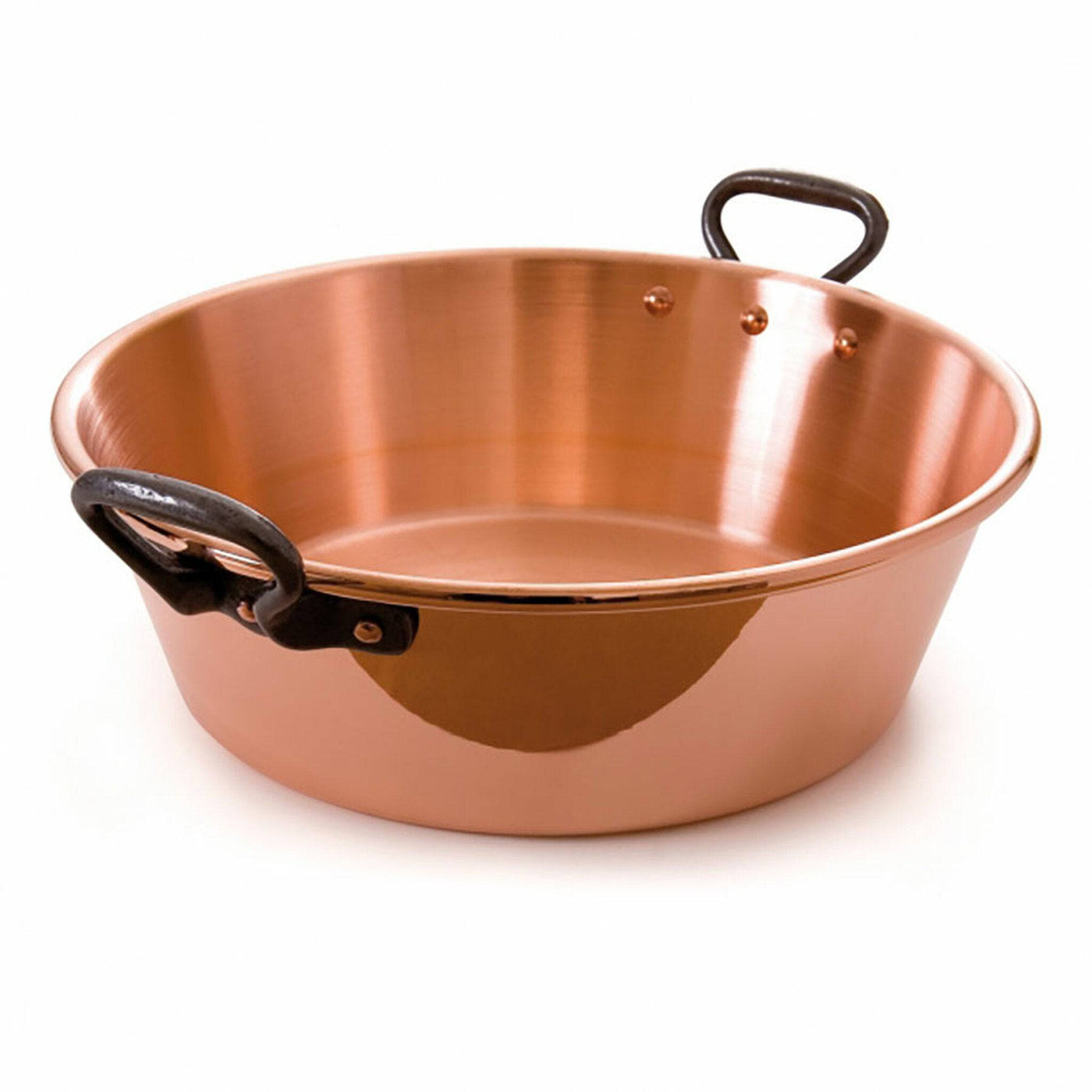 Mauviel M'passion Copper Jam Pan with Cast Iron Handles, 6.3-qt - Kitchen Universe