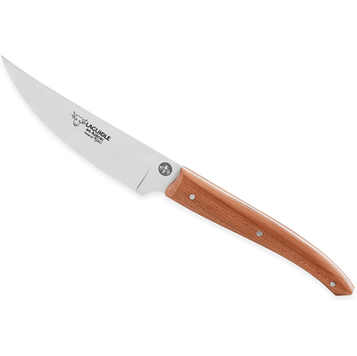 Laguiole en Aubrac Gourmet 7-Piece Kitchen Knife Set With Mixed Wood Handles, Magnetic Oak Block - Kitchen Universe