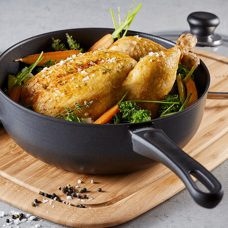 Scanpan Classic Stratanium Deep Sauté Pan w/Lid, 4-qt - Kitchen Universe
