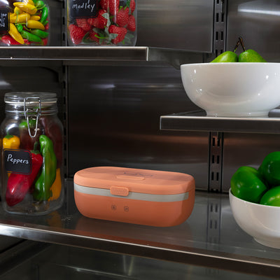 UVI Self Heating & Cleaning Lunch Box with UV Light, Salmon - Kitchen Universe