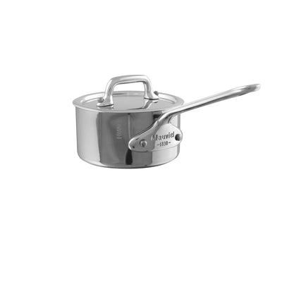 Mauviel M'Mini Stainless Steel Sauce Pan with Lid, 0.32-qt - Kitchen Universe