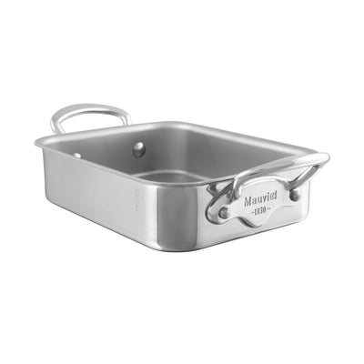Mauviel M'Mini Stainless Steel Rectangular Roasting Pan, 7 x 5.5-in - Kitchen Universe