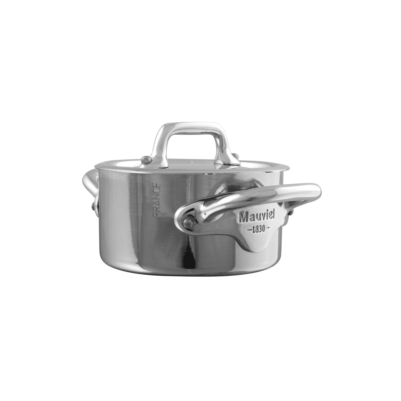 Mauviel M'Mini Stainless Steel Cocotte with Lid, 0.34-qt - Kitchen Universe
