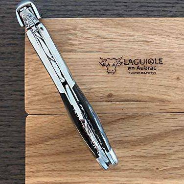 Laguiole en Aubrac Sommelier DeLuxe No 9 Waiter's Corkscrew With Solid Horn Handle - Kitchen Universe