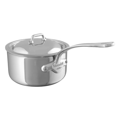 Mauviel M'Cook 5-Ply Saucepan With Lid, 3.4-qt - Kitchen Universe