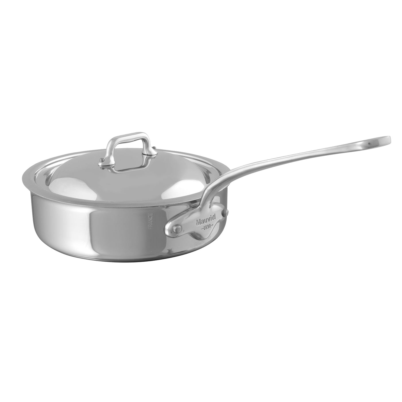 Mauviel M'Cook 5-Ply Saute Pan With Lid, 1.8-qt - Kitchen Universe