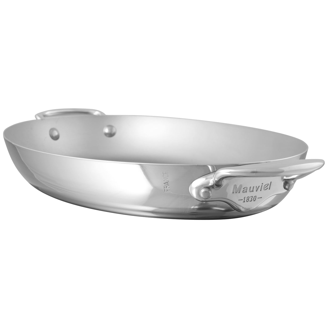 Mauviel M'Cook 5-Ply Oval Pan, 11.8-in - Kitchen Universe