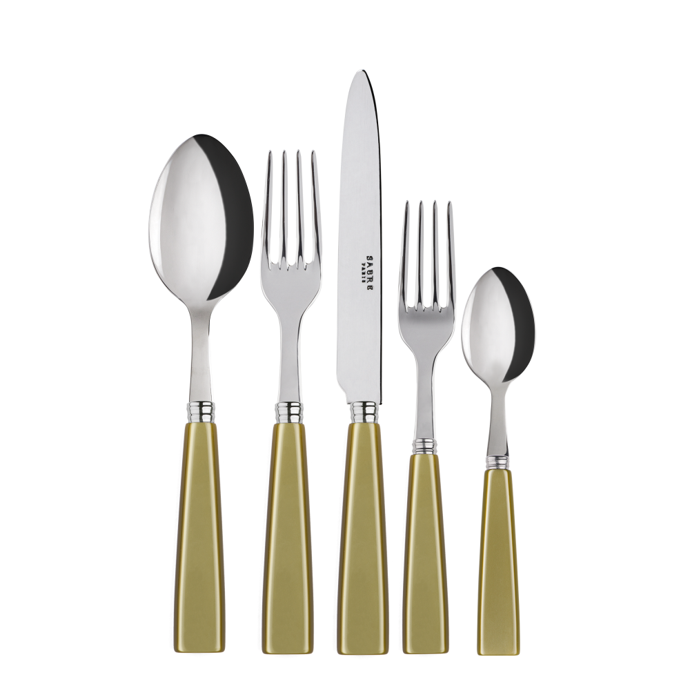 Sabre Icone 5-Piece Flatware Set, Moss - Kitchen Universe