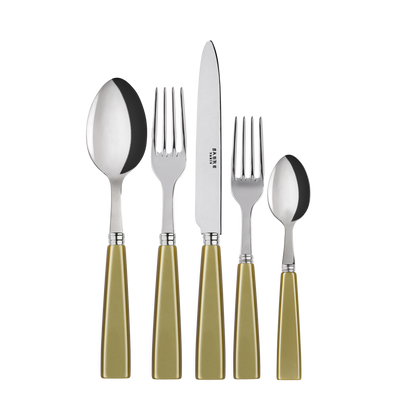 Sabre Icone 5-Piece Flatware Set, Moss - Kitchen Universe