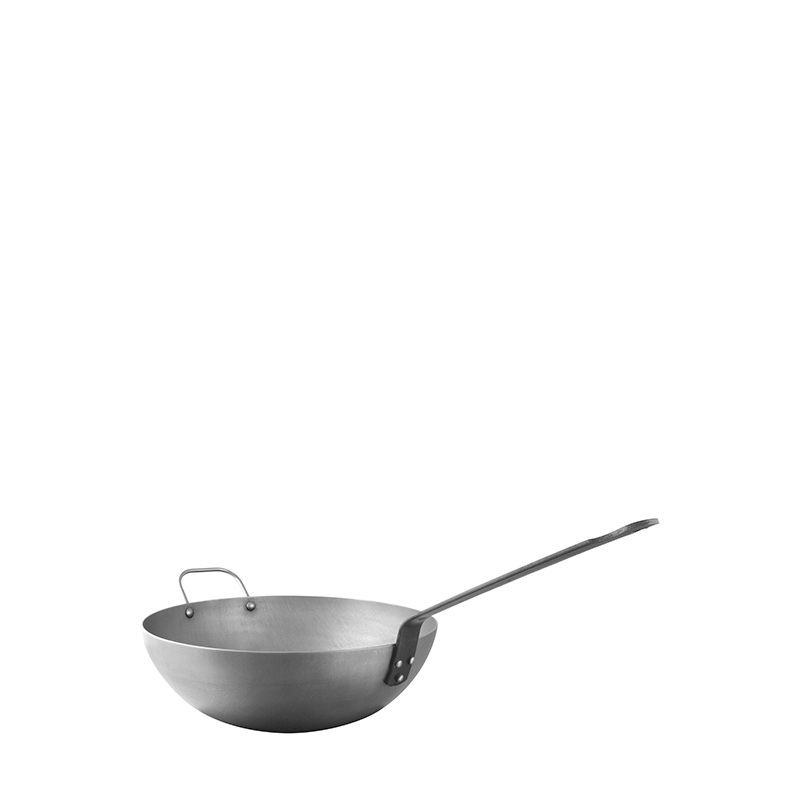 Mauviel M'steel Carbon Steel Wok, 11.8-in - Kitchen Universe